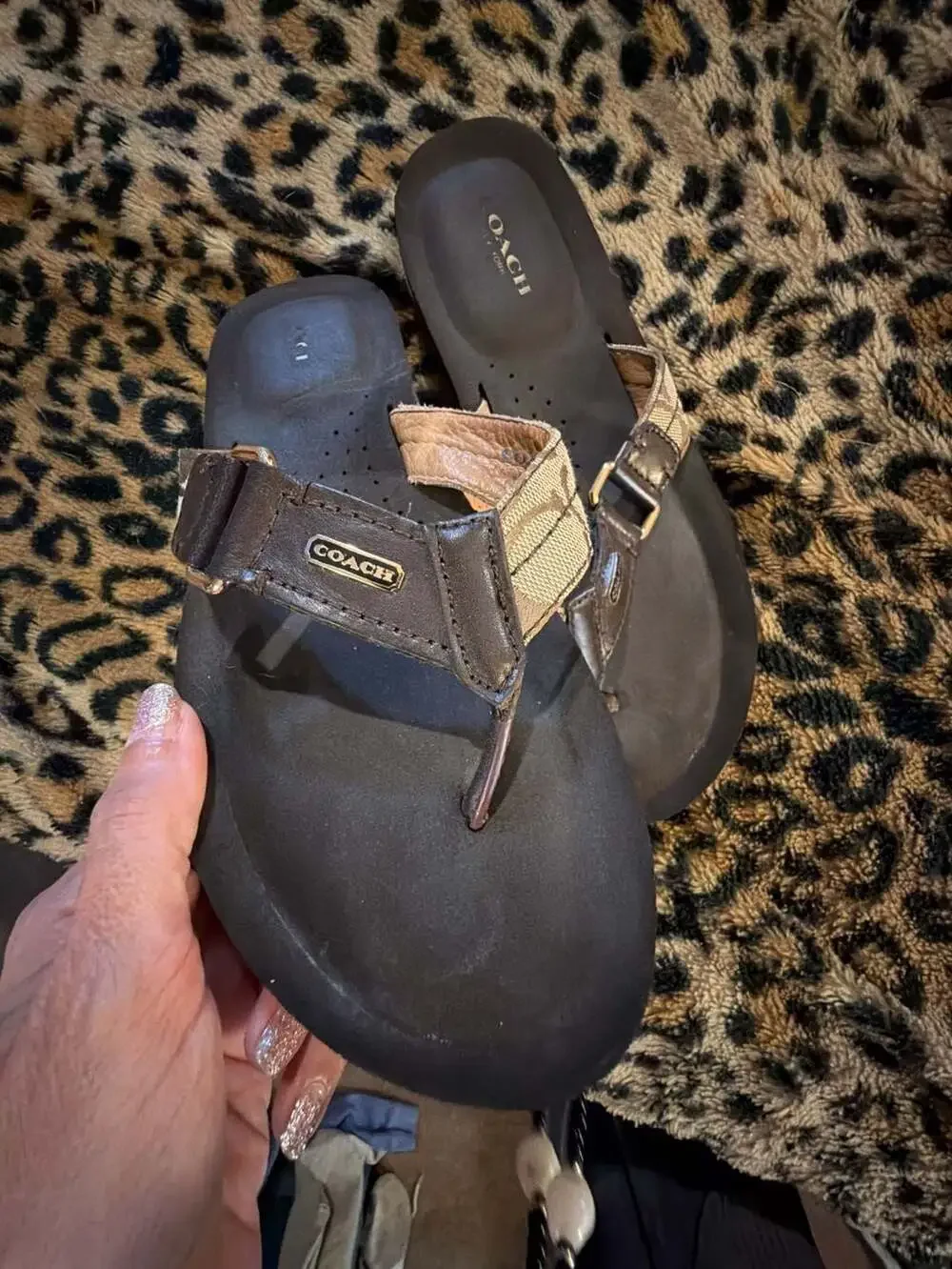 Coach thong wedge